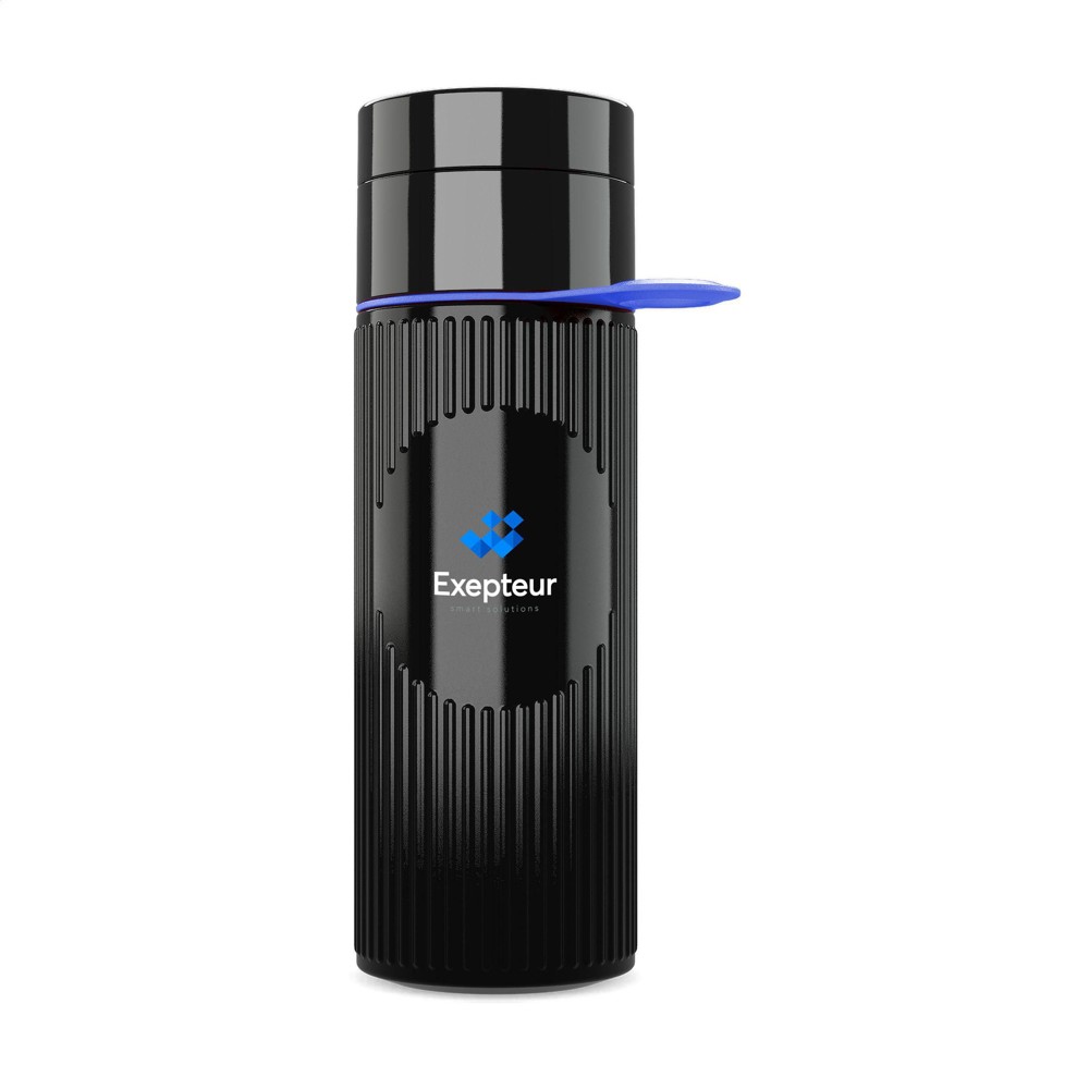 Join The Pipe Atlantis Ring Bottle Black 500 ml - Zwart/Blauw