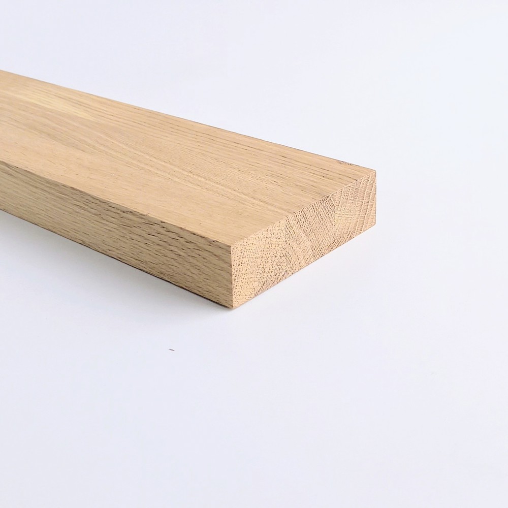 Hangend messenblok voor 8 messen 450×90×30 mm uit eikenhout, hardwax