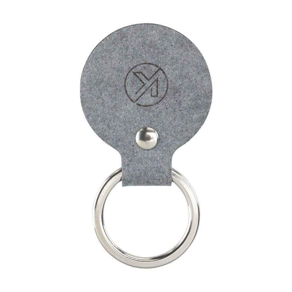 Recycled Denim Textile Keyring Round sleutelhanger
