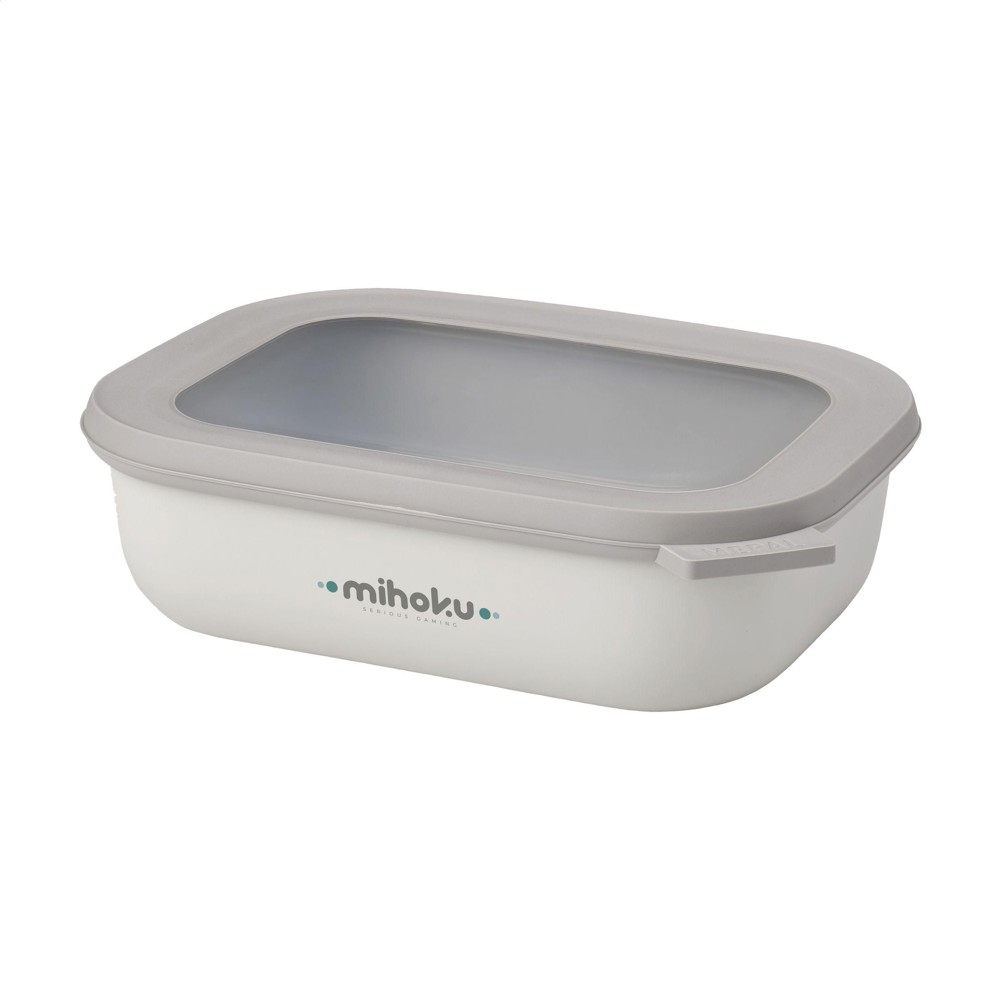 Mepal Cirqula Multikom rechthoekig 1 L lunchbox - wit (± PMS 000C)
