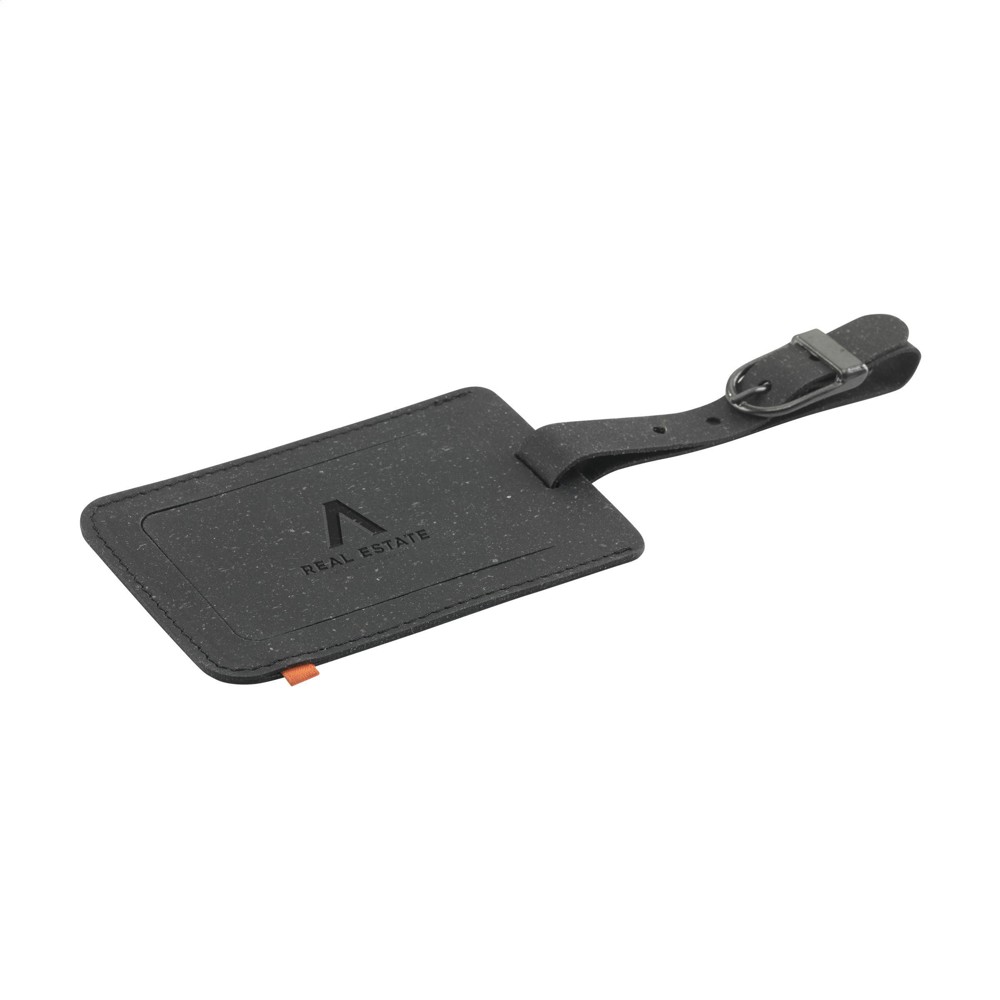Recycled Leather Luggage Tag bagagelabel