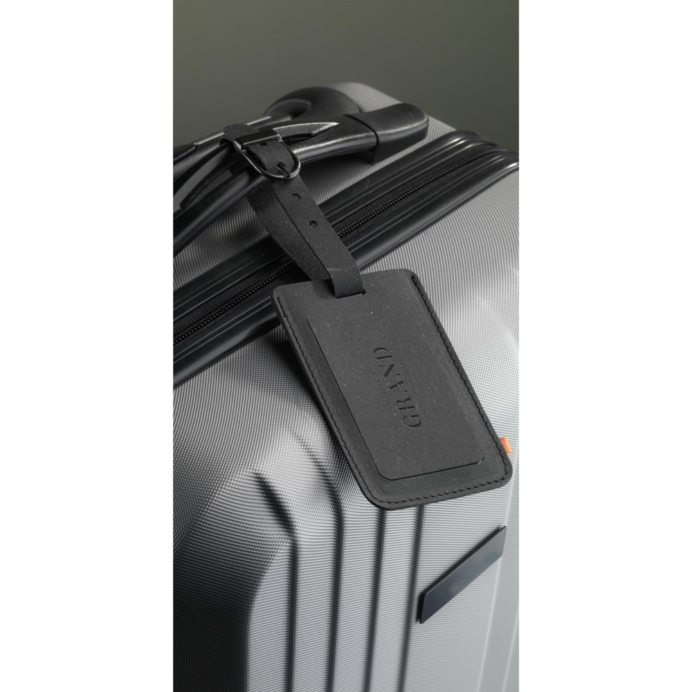 Recycled Leather Luggage Tag bagagelabel