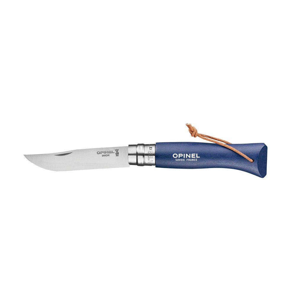 Opinel Colorama No 08 zakmes in een riemetui