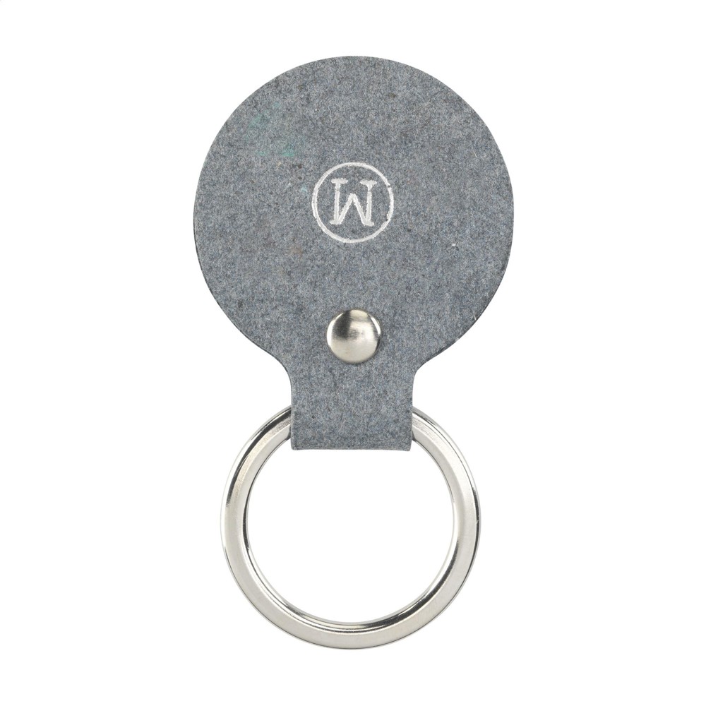 Recycled Denim Textile Keyring Round sleutelhanger