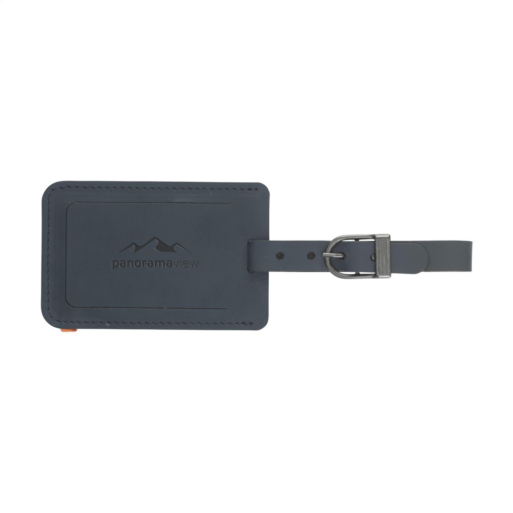 Recycled Leather Luggage Tag bagagelabel