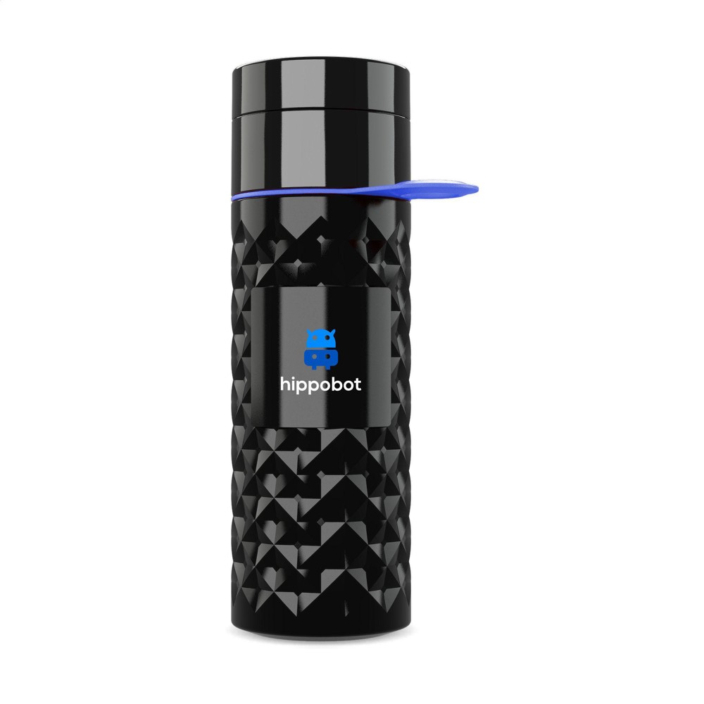 Join The Pipe Nairobi Ring Bottle Black 500ml waterfles - zwart/blauw (± PMS 7461C)