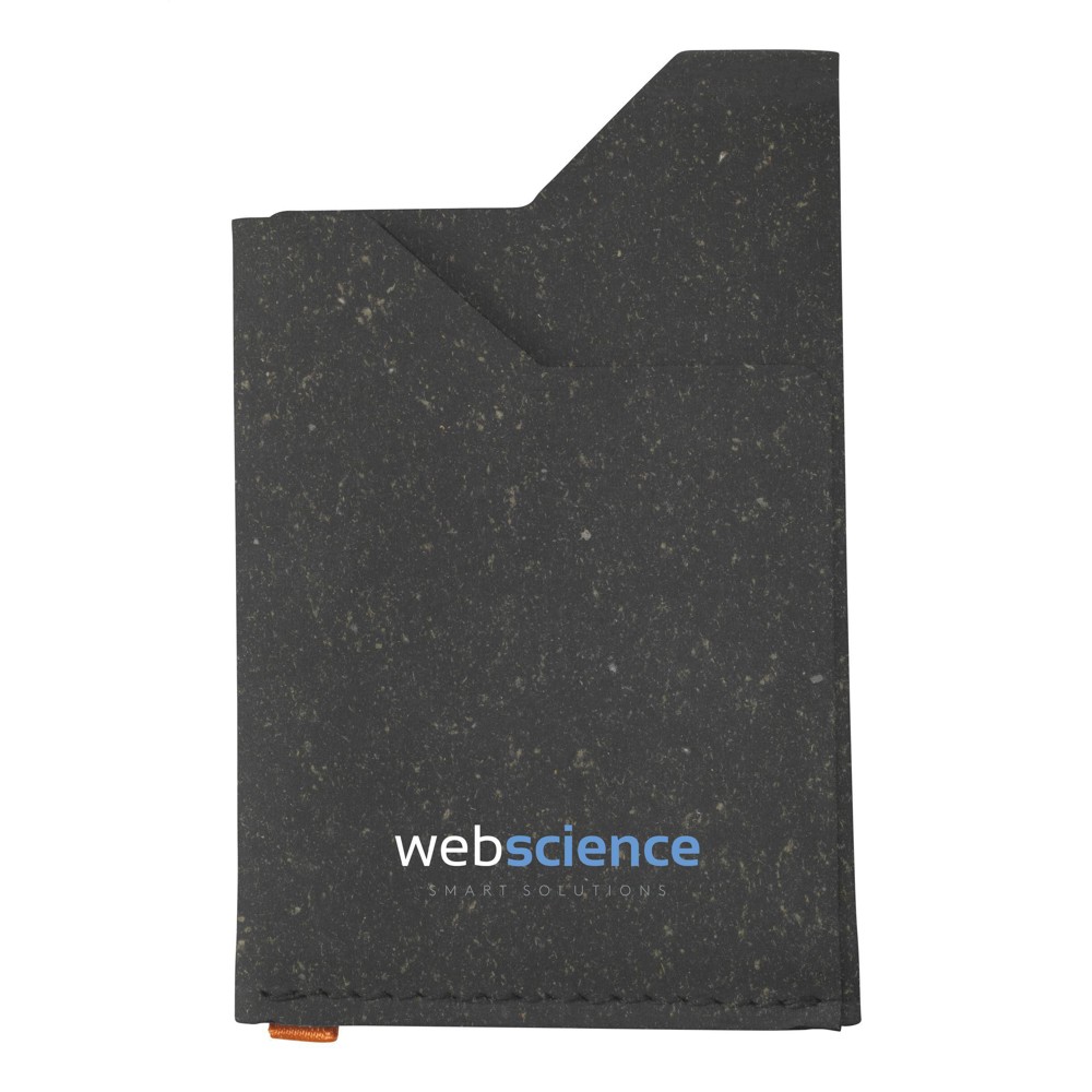 Recycled Leather Cardholder kaarthouder - zwart