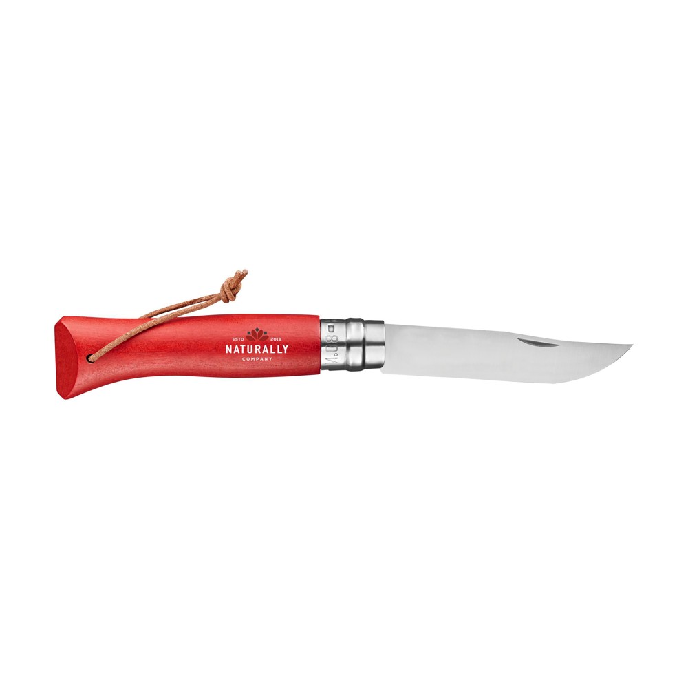 Opinel Colorama No 08 zakmes in een riemetui