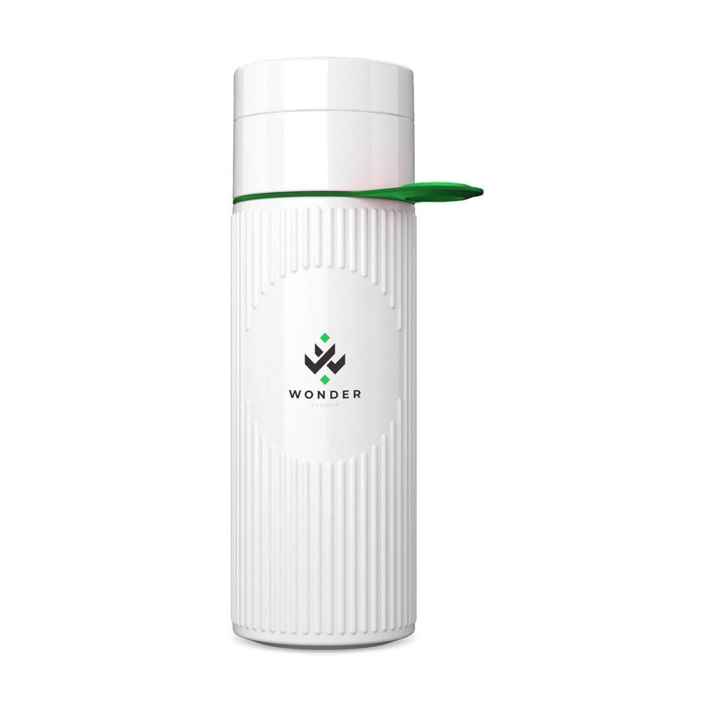 Join The Pipe Atlantis Ring Bottle White 500 ml - wit/donkergroen (± PMS 3425C)