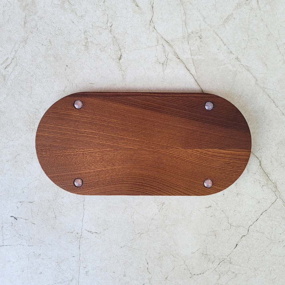 Dienblad uit thermo-essenhout klein 250×120×15 mm, hardwax