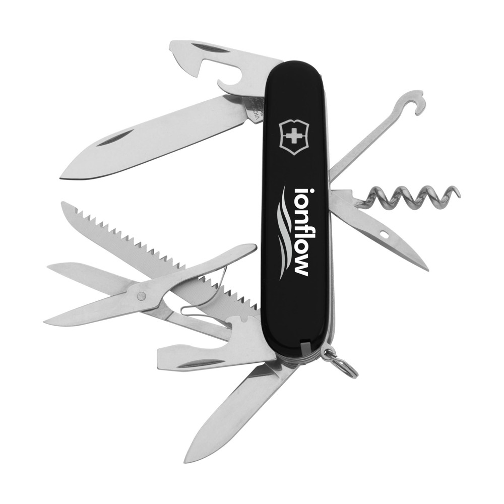 Victorinox Huntsman zakmes - zwart (± PMS BlackC)