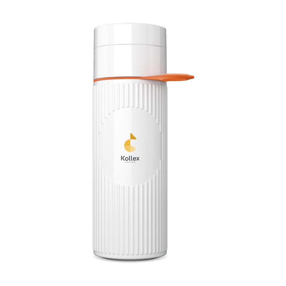 Join The Pipe Atlantis Ring Bottle White 500 ml - wit/oranje (± PMS 021C)