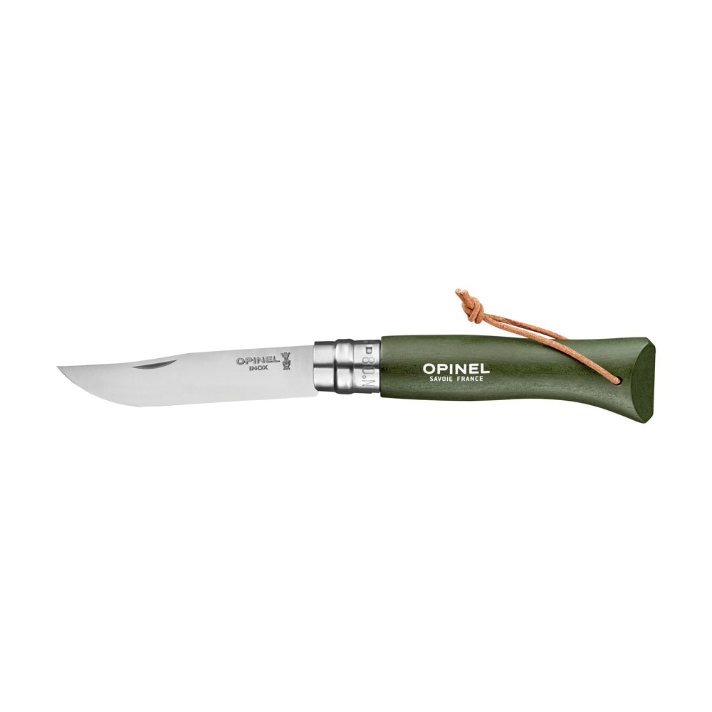 Opinel Colorama No 08 zakmes in een riemetui