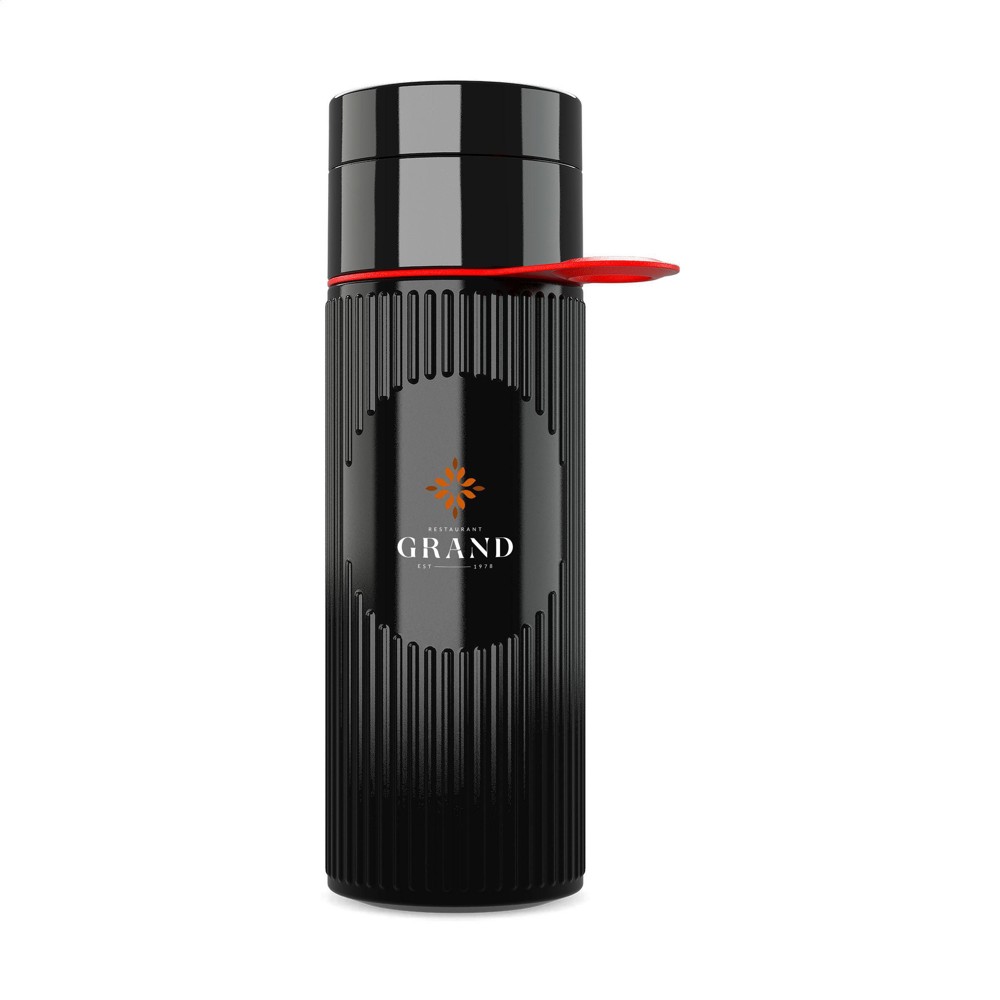 Join The Pipe Atlantis Ring Bottle Black 500 ml - Zwart/Rood