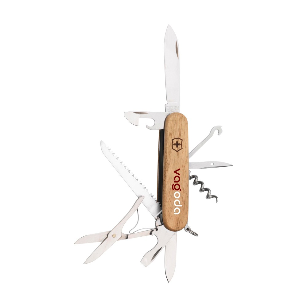 Victorinox Huntsman Wood zakmes in geschenkdoos
