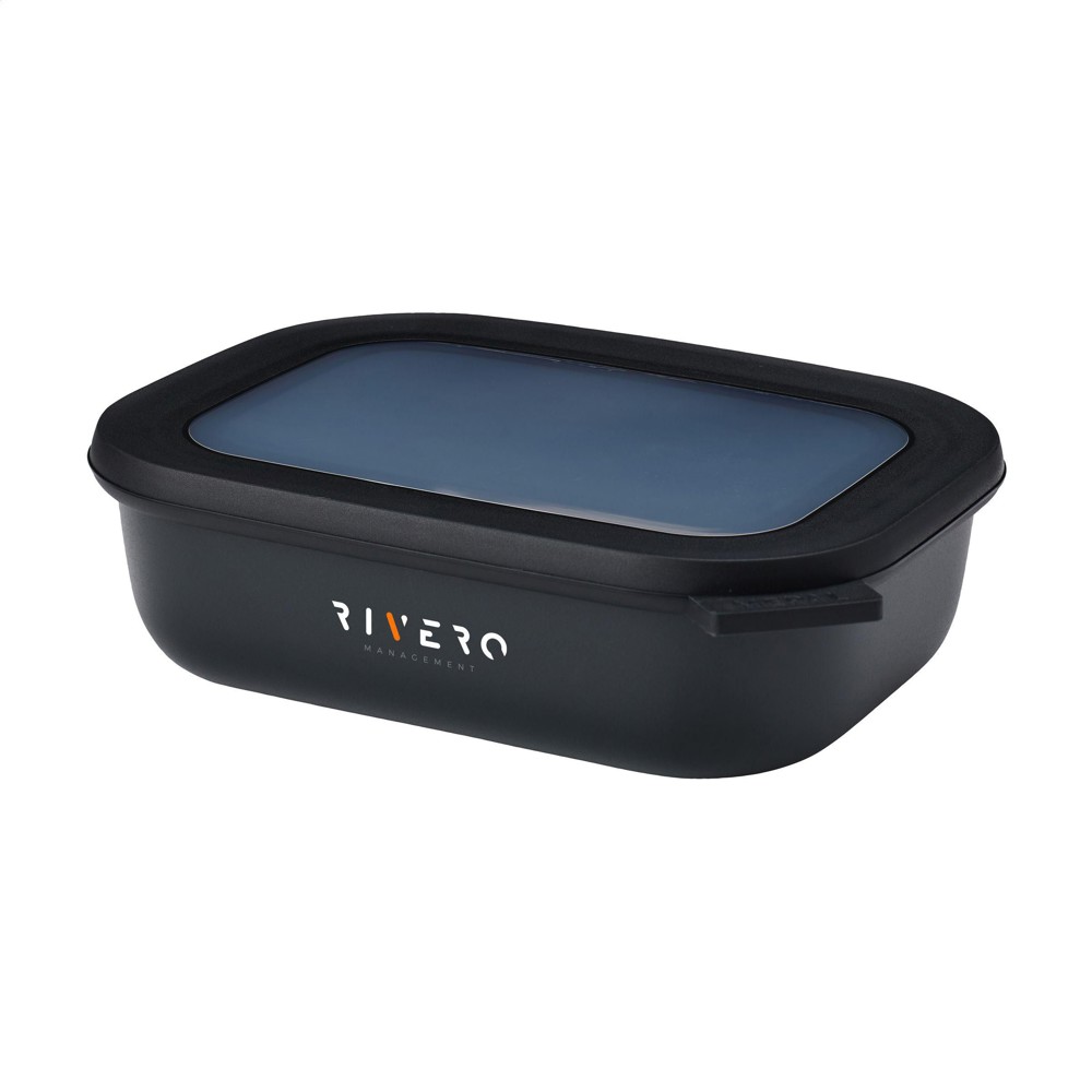 Mepal Cirqula Multikom rechthoekig 1 L lunchbox - zwart (± PMS 419C)