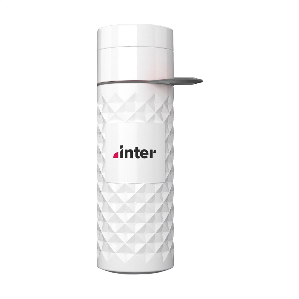 Join The Pipe Nairobi Ring Bottle White 500ml waterfles - wit/grijs (± PMS 431)
